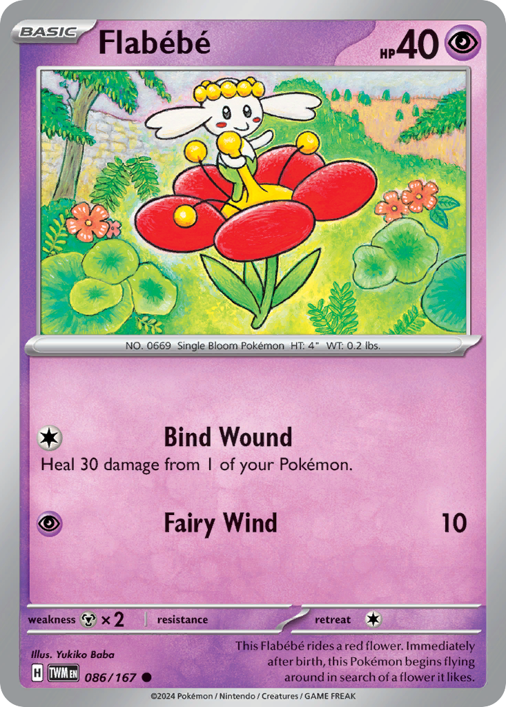 Flabébé 86/167 Common | Twilight Masquerade | Pokemon Card