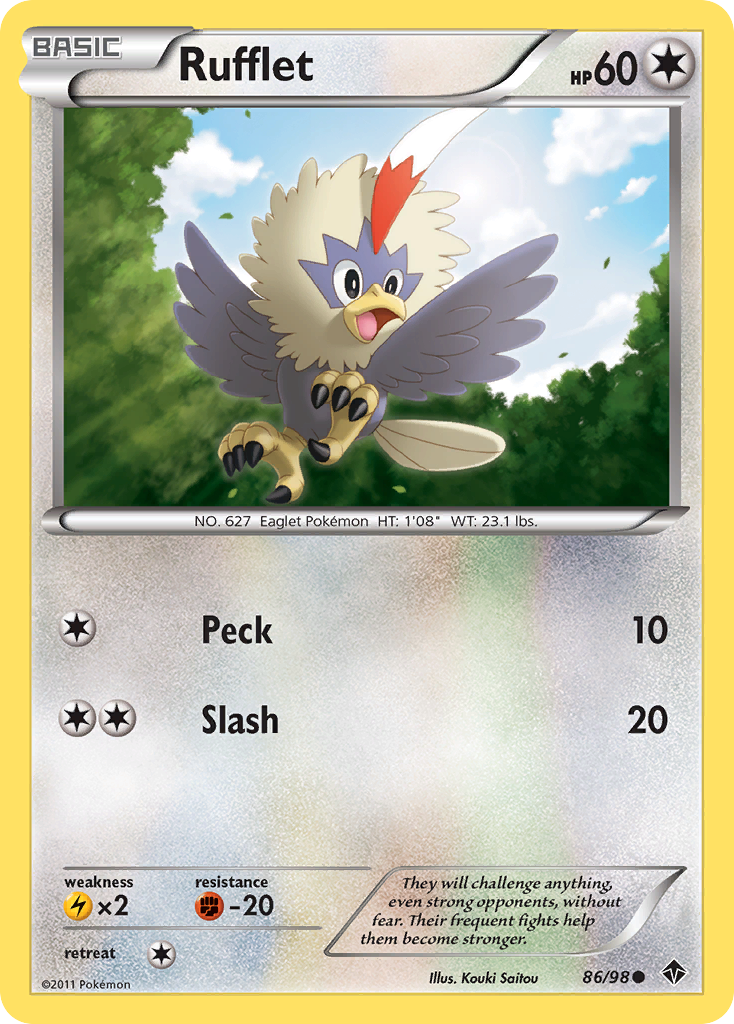 Rufflet 86/98 Common | Emerging Powers | Pokemon Card