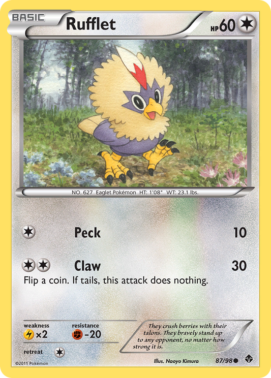 Rufflet 87/98 Common | Emerging Powers | Pokemon Card