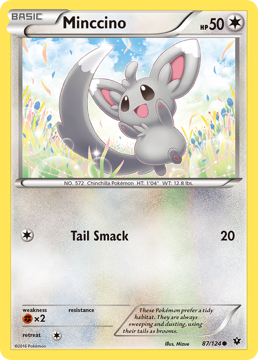 Minccino 87/124 Common | Fates Collide | Pokemon Card