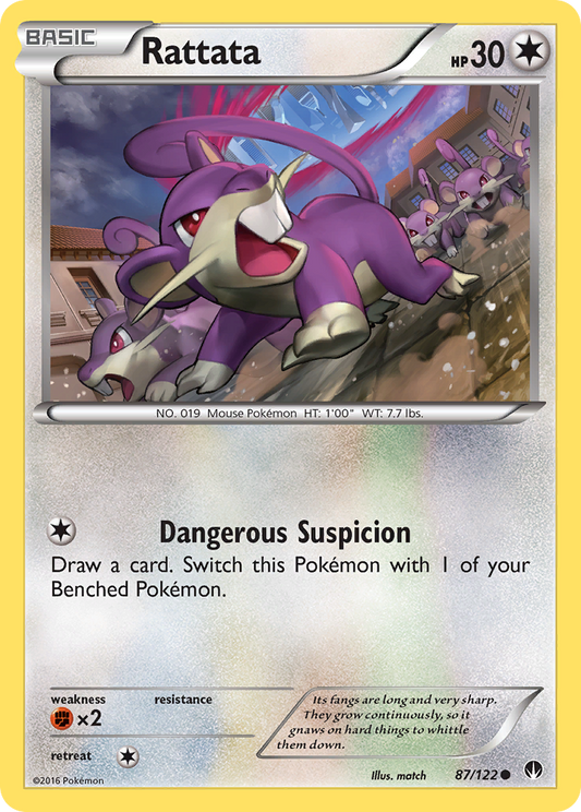 Rattata 87/122 Common | BREAKpoint | Pokemon Card