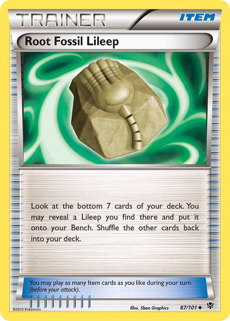 Root Fossil Lileep 87/101 Uncommon | Plasma Blast | Pokemon Card