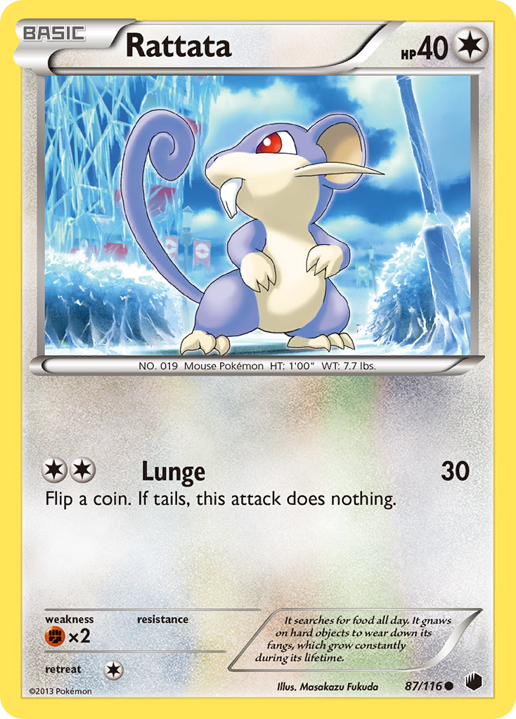 Rattata 87/116 Common | Plasma Freeze | Pokemon Card