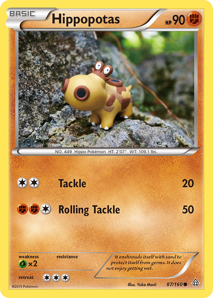 Hippopotas 87/160 Common | Primal Clash | Pokemon Card