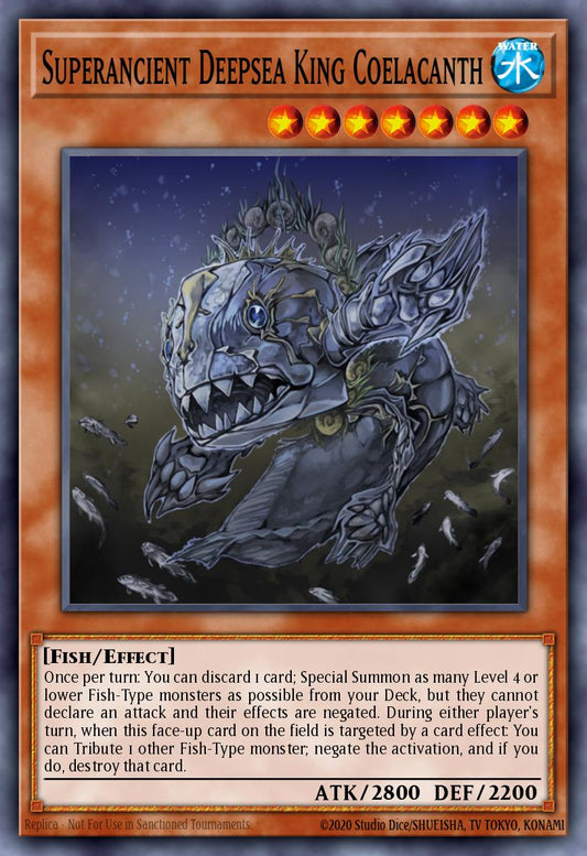 Superancient Deepsea King Coelacanth - MAZE-EN036 Super Rare | Yu-Gi-Oh! Card