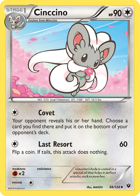 Cinccino 88/124 Uncommon | Fates Collide | Pokemon Card