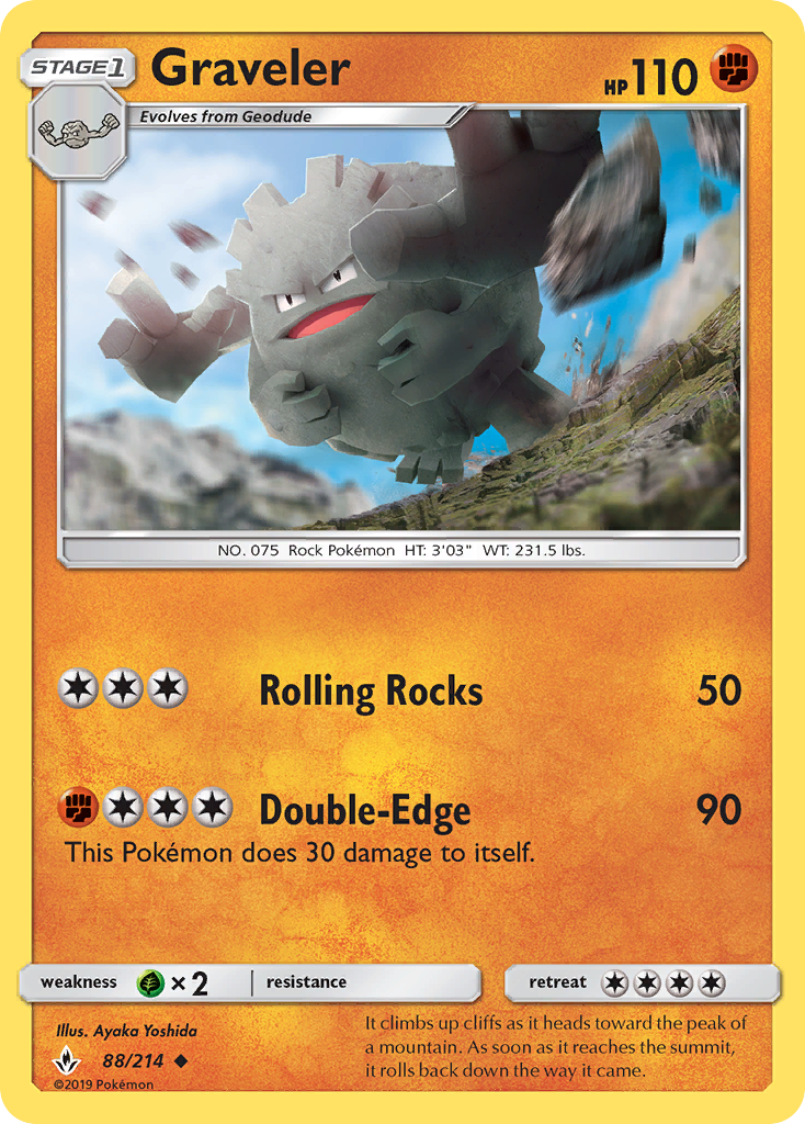 Graveler 88/214 Uncommon | Unbroken Bonds | Pokemon Card