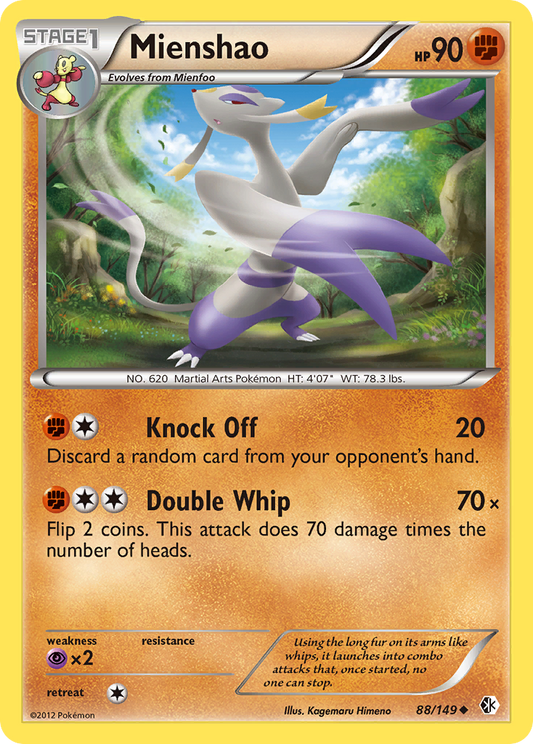 Mienshao 88/149 Uncommon | Boundaries Crossed | Pokemon Card