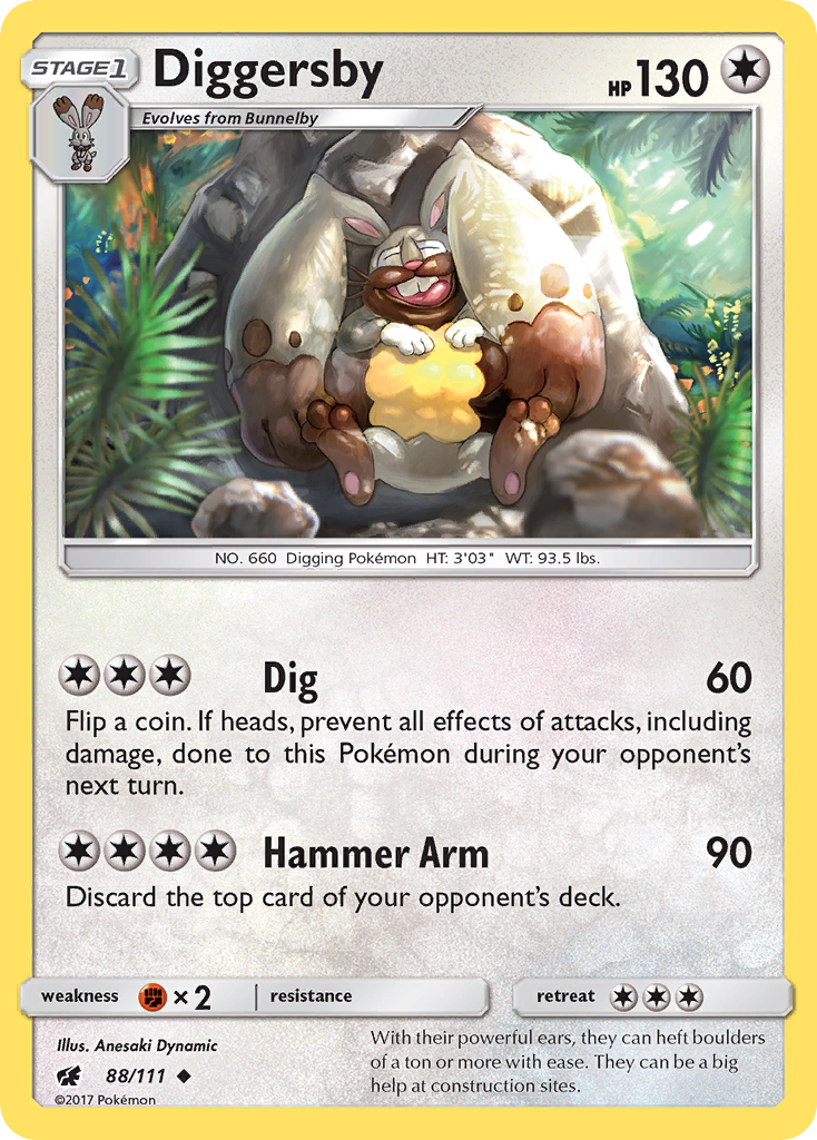 Diggersby 88/111 Uncommon | Crimson Invasion | Pokémon Card