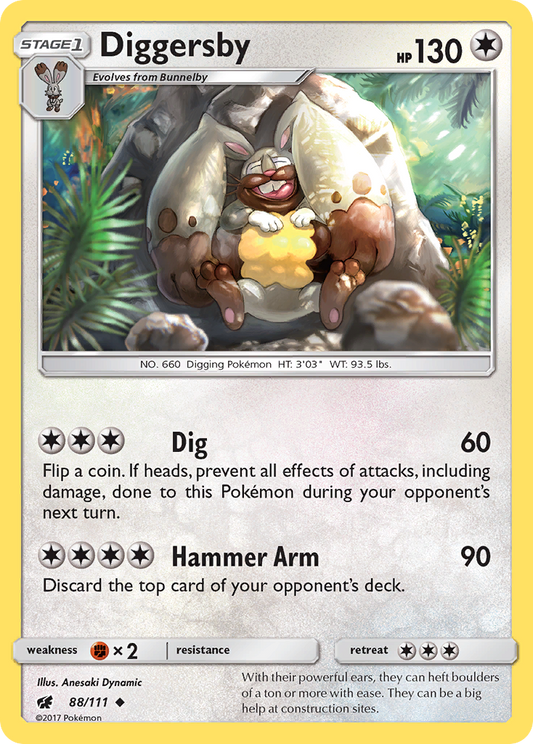 Diggersby 88/111 Uncommon | Crimson Invasion | Pokémon Card