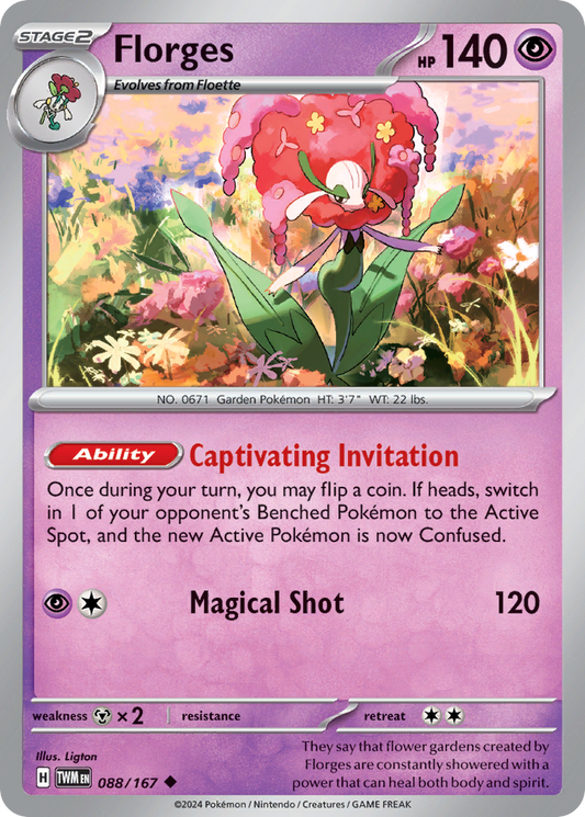 Florges 88/167 Uncommon | Twilight Masquerade | Pokemon Card