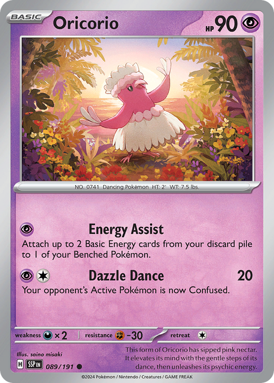 Oricorio 89/191 Common | Surging Sparks | Pokemon Card