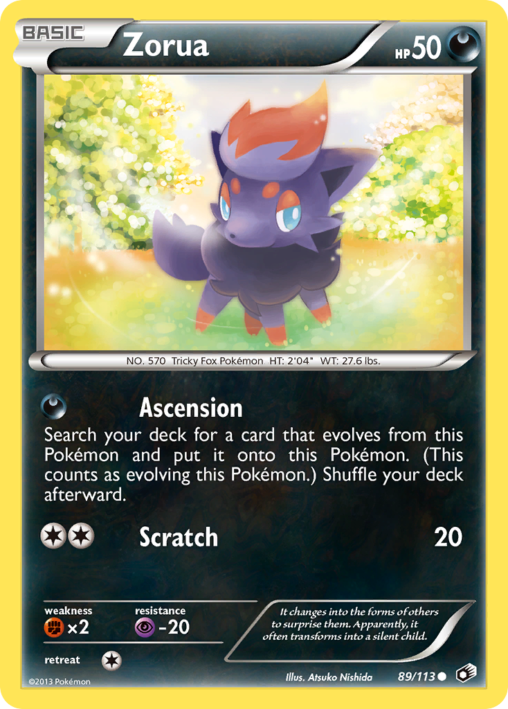 Zorua 89/113 Common | Legendary Treasures | Pokemon Card