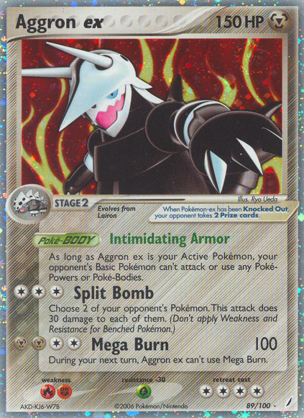 Aggron ex 89/100 Rare Holo EX | Crystal Guardians | Pokemon Card