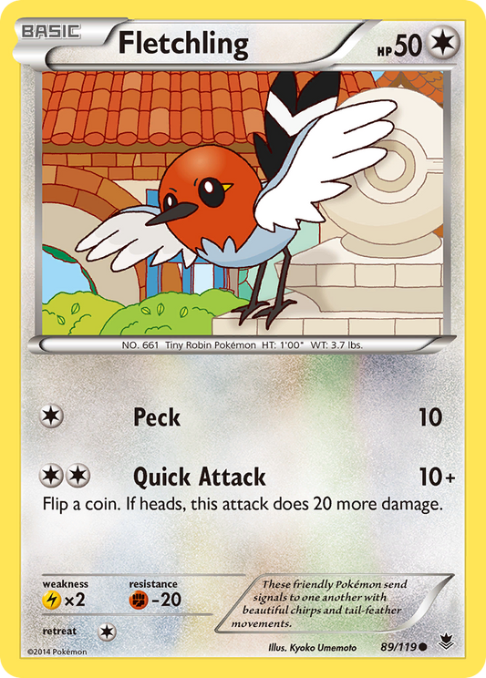 Fletchling 89/119 Common | Phantom Forces | Pokemon Card