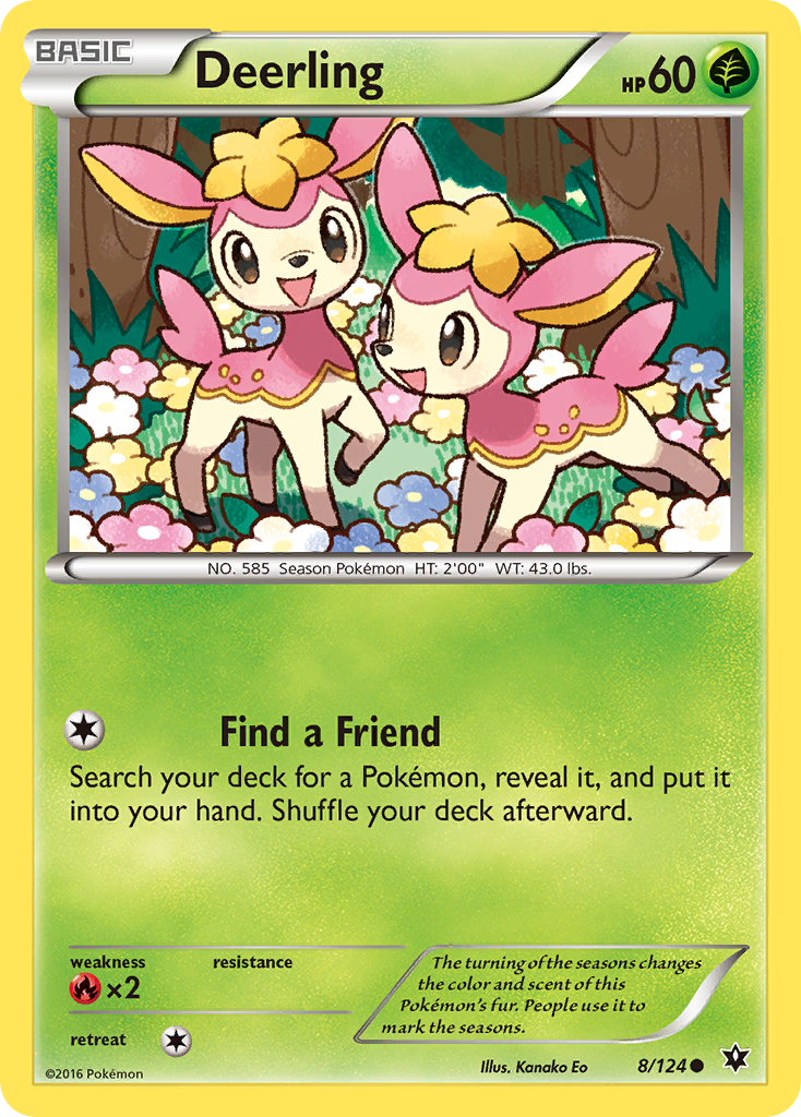 Deerling 8/124 Common | Fates Collide | Pokemon Card