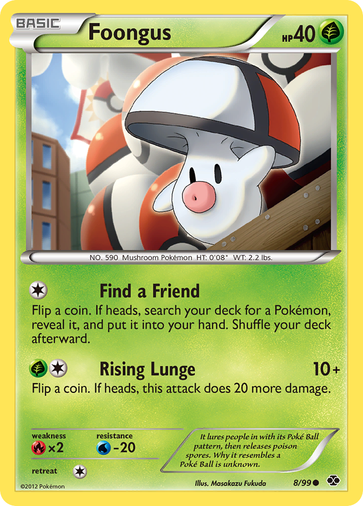 Foongus 8/99 Common | Next Destinies | Pokemon Card