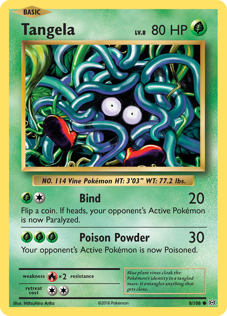 Tangela 8/108 Common | Evolutions | Pokemon Card