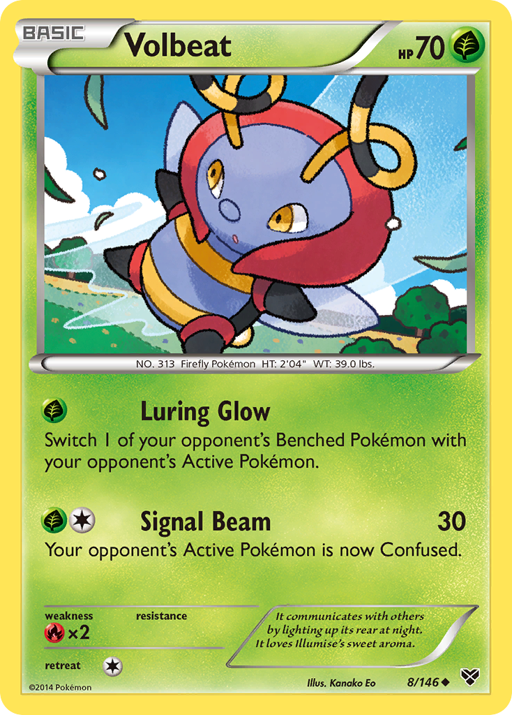 Volbeat 8/146 Uncommon | XY | Pokemon Card