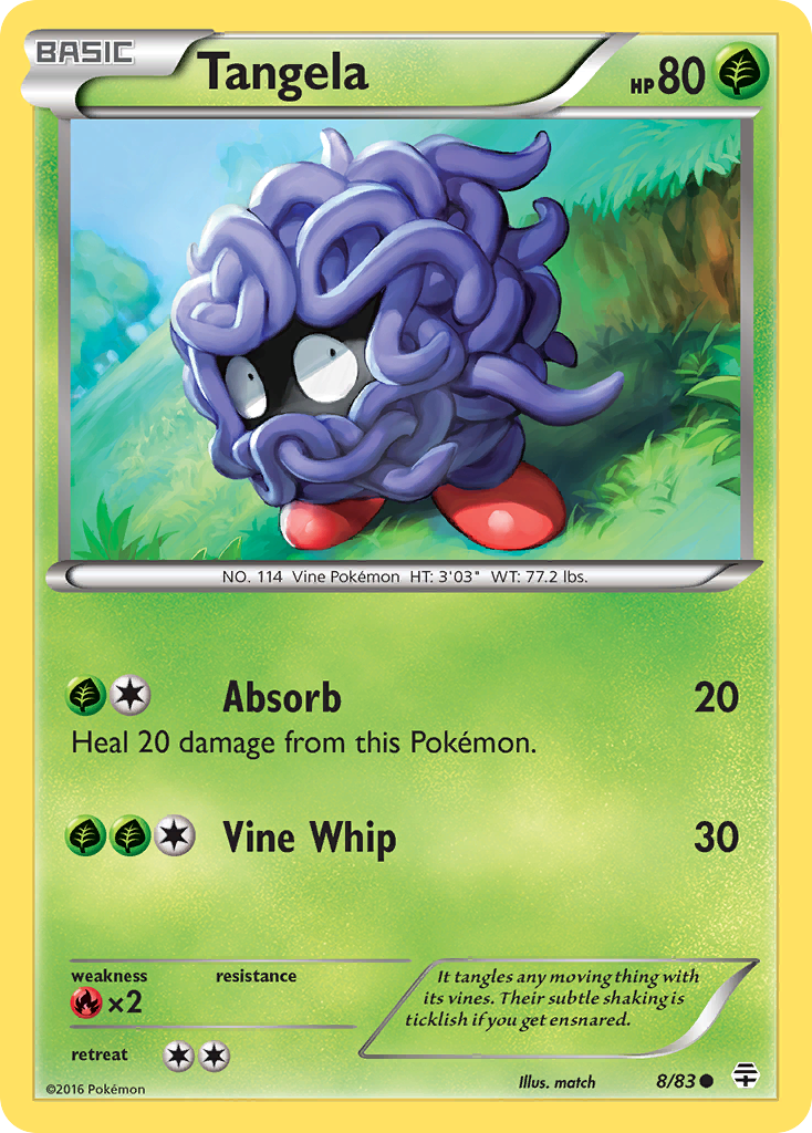 Tangela 8/83 Common | Generations | Pokemon Card