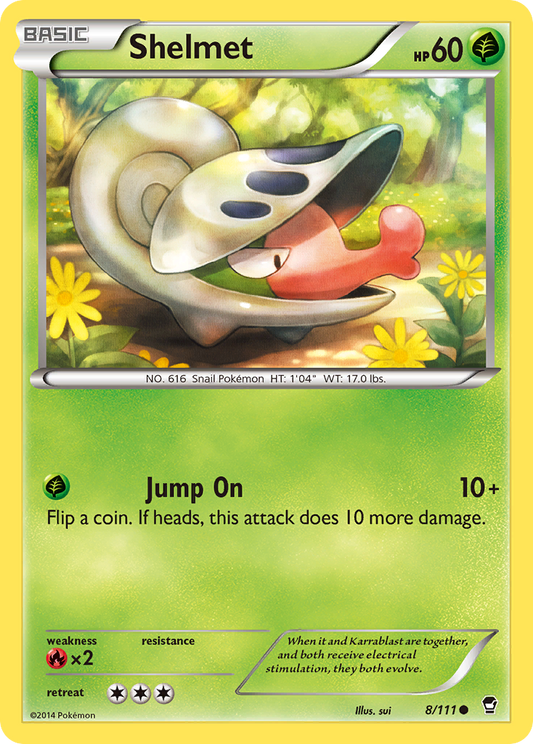 Shelmet 8/111 Common | Furious Fists | Pokemon Card