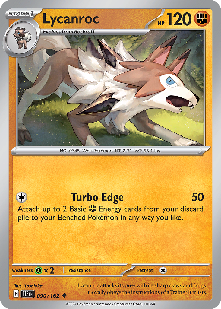 Lycanroc 90/162 Uncommon | Temporal Forces | Pokemon Card