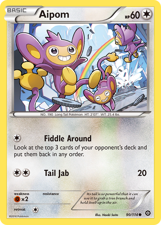 Aipom 90/114 Common | Steam Siege | Pokemon Card