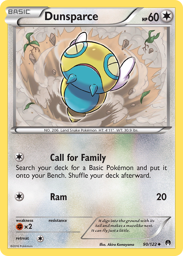 Dunsparce 90/122 Uncommon | BREAKpoint | Pokemon Card