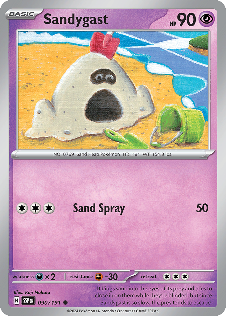 Sandygast 90/191 Common | Surging Sparks | Pokemon Card