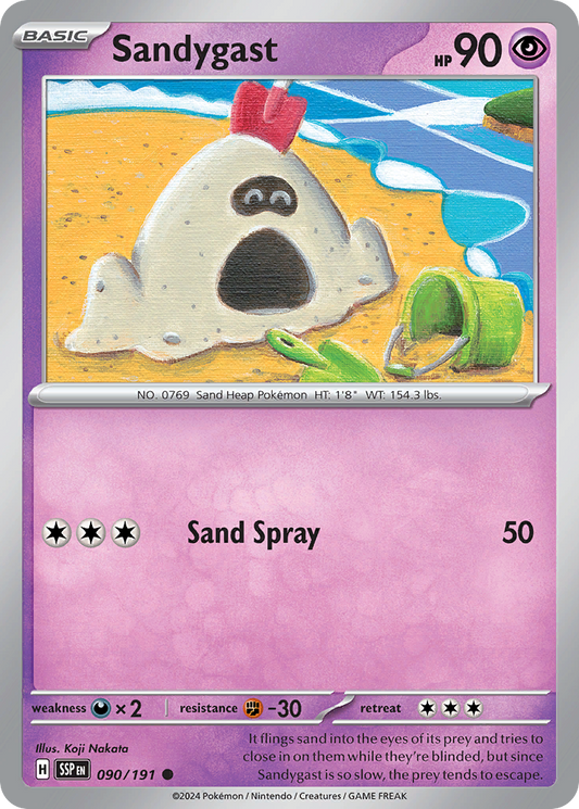 Sandygast 90/191 Common | Surging Sparks | Pokemon Card