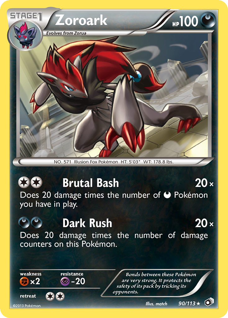 Zoroark 90/113 Rare Holo | Legendary Treasures | Pokemon Card