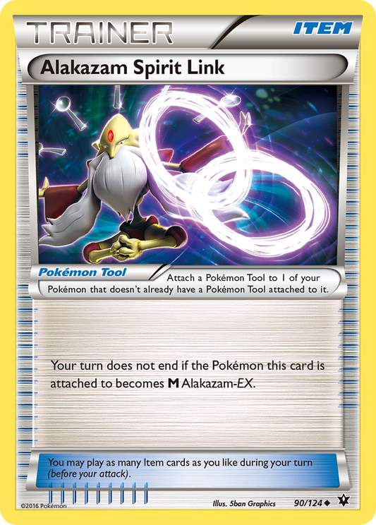 Alakazam Spirit Link 90/124 Uncommon | Fates Collide | Pokemon Card