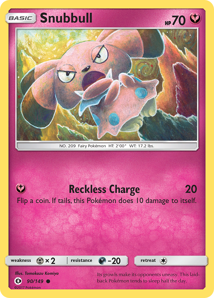 Snubbull 90/149 Common | Sun & Moon | Pokemon Card