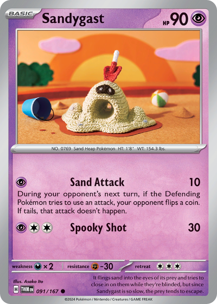 Sandygast 91/167 Common | Twilight Masquerade | Pokemon Card