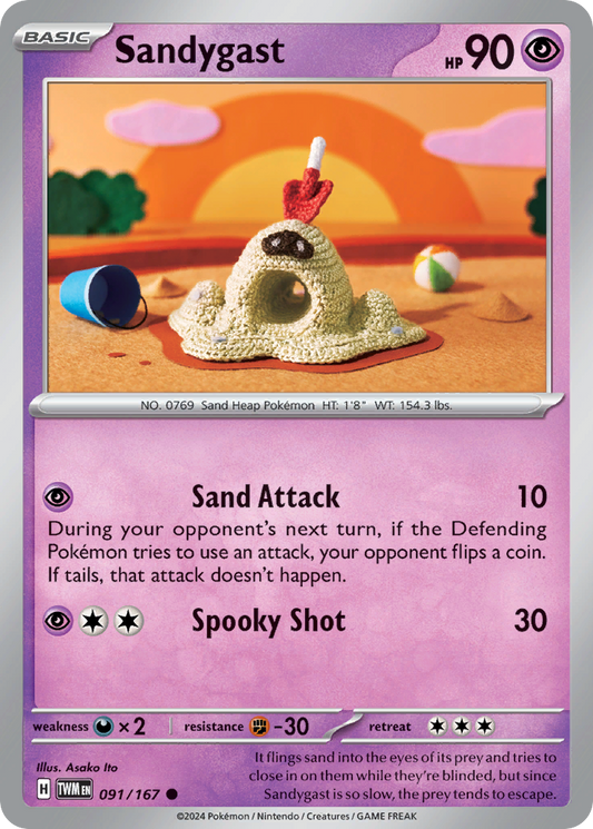 Sandygast 91/167 Common | Twilight Masquerade | Pokemon Card