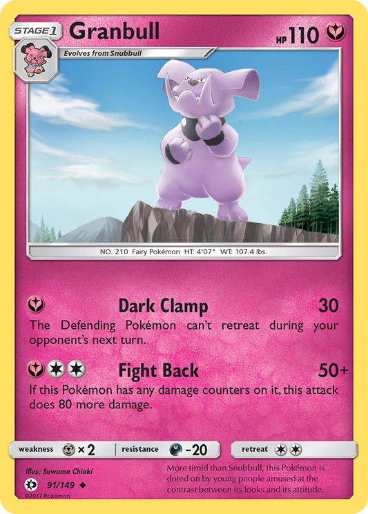 Granbull 91/149 Uncommon | Sun & Moon | Pokemon Card