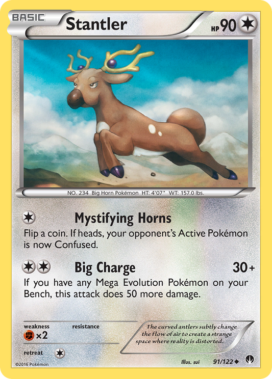 Stantler 91/122 Uncommon | BREAKpoint | Pokemon Card