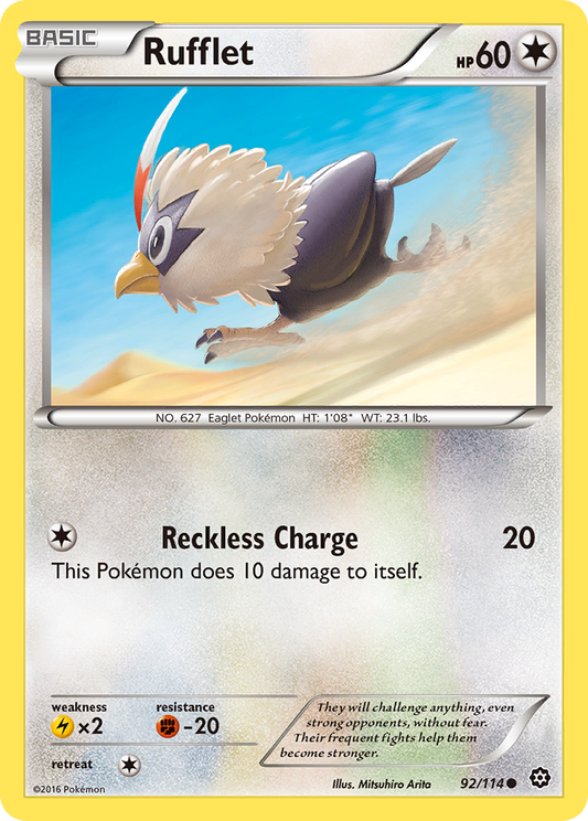 Rufflet 92/114 Common | Steam Siege | Pokemon Card