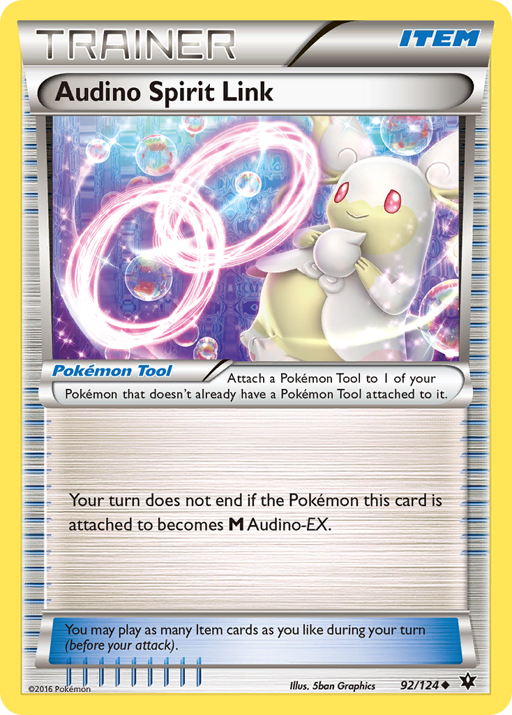 Audino Spirit Link 92/124 Uncommon | Fates Collide | Pokemon Card