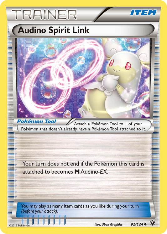 Audino Spirit Link 92/124 Uncommon | Fates Collide | Pokemon Card