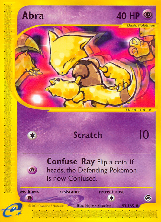 Abra 93/165 Common | Expedition Base Set | Pokemon Card