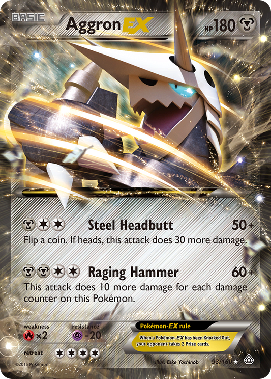 Aggron-EX 93/160 Rare Holo EX | Primal Clash | Pokemon Card