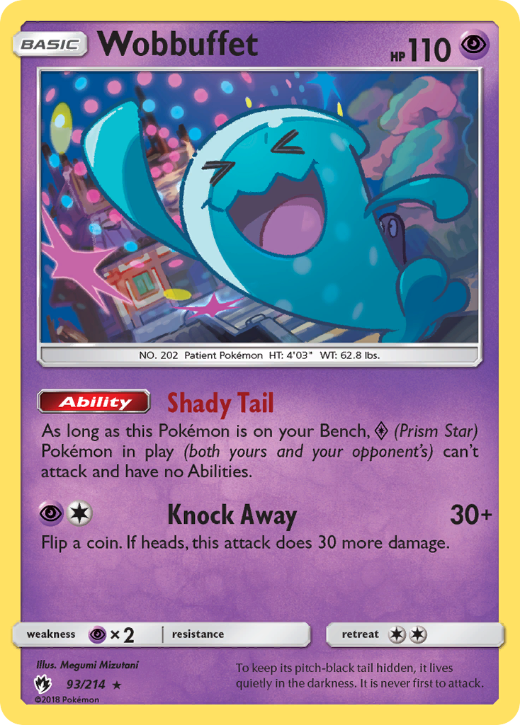 Wobbuffet 93/214 Rare | Lost Thunder | Pokemon Card