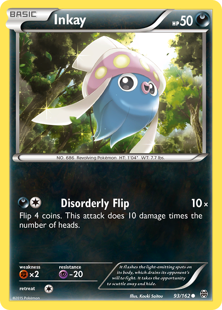 Inkay 93/162 Common | BREAKthrough | Pokemon Card