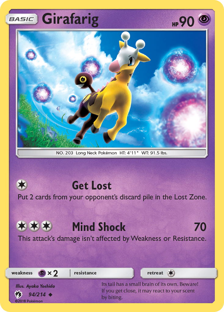 Girafarig 94/214 Uncommon | Lost Thunder | Pokemon Card