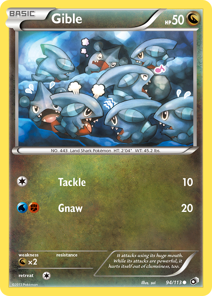 Gible 94/113 Common | Legendary Treasures | Pokemon Card