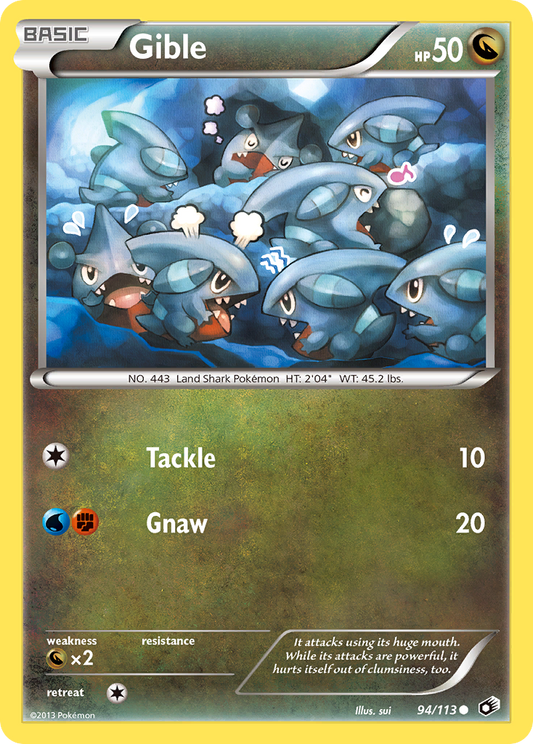 Gible 94/113 Common | Legendary Treasures | Pokemon Card