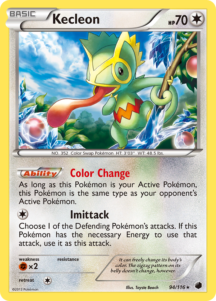 Kecleon 94/116 Rare | Plasma Freeze | Pokemon Card