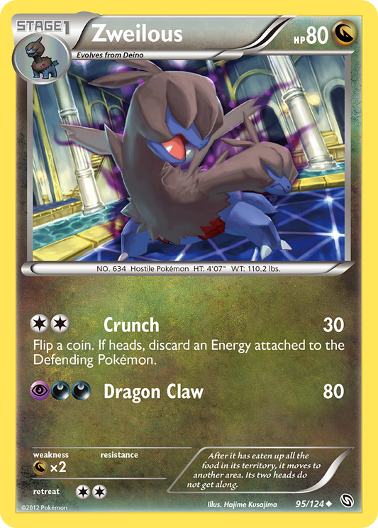 Zweilous 95/124 Uncommon | Dragons Exalted | Pokemon Card