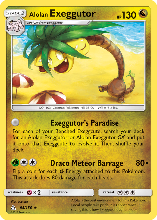 Alolan Exeggutor 95/156 Rare | Ultra Prism | Pokemon Card